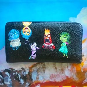 Hand-Painted Disney Pixar Inside Out Zippered Wallet